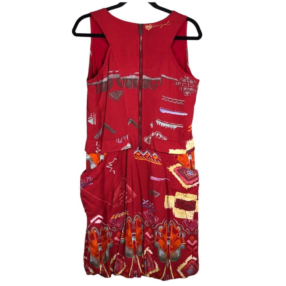 Desigual Multicolored Red Abstract Sleeveless Dre… - image 5